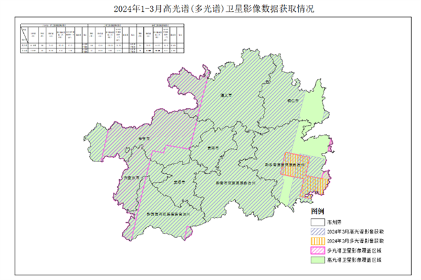 【貴州省自然資源廳】2024年1-3月遙感影像獲取情況公告5